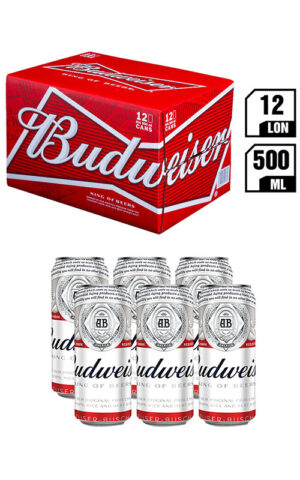 Bia Budweiser Lon 500ML - Thùng 12