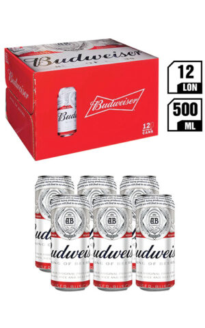 Budweiser Lon 500ML - Thùng 12