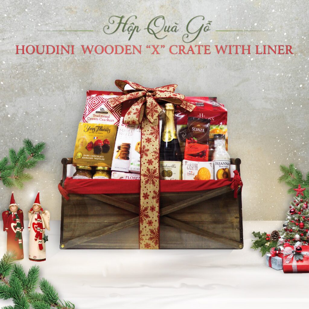 Hộp Quà Gỗ Houdini Wooden "X" Crate With Liner